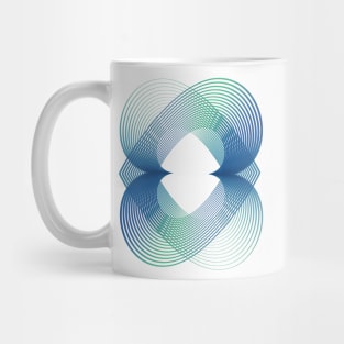 Geometric abstract blue Modern Mug